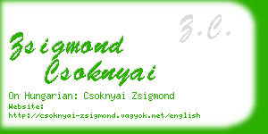 zsigmond csoknyai business card